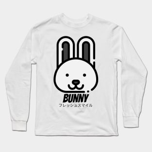 Bunny Rabbit White Grey Animal Long Sleeve T-Shirt